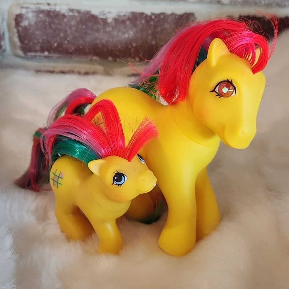 Hasbro My Little Pony Vintage Baby & Adult Tic Tac Toe Ponies 1987